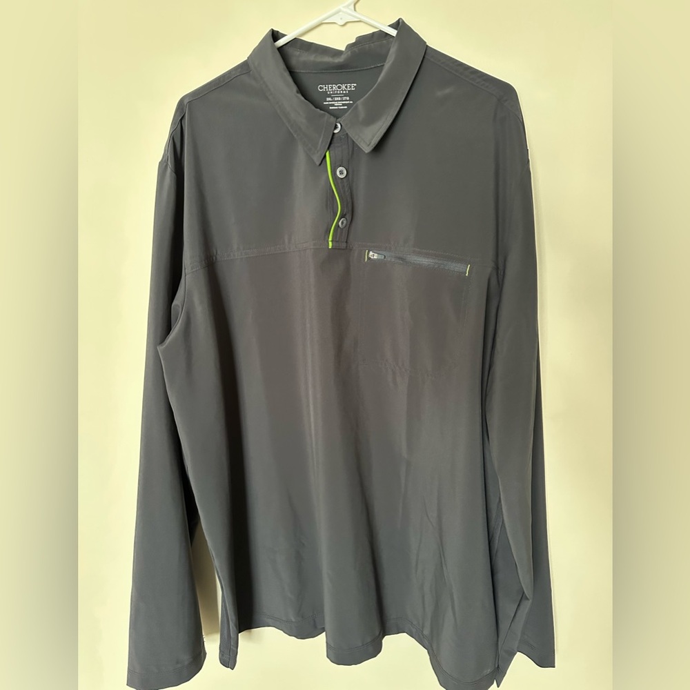 Cherokee Charcoal Men's‎ Uniform Button Shirt